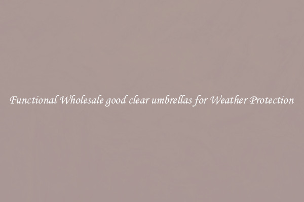 Functional Wholesale good clear umbrellas for Weather Protection 