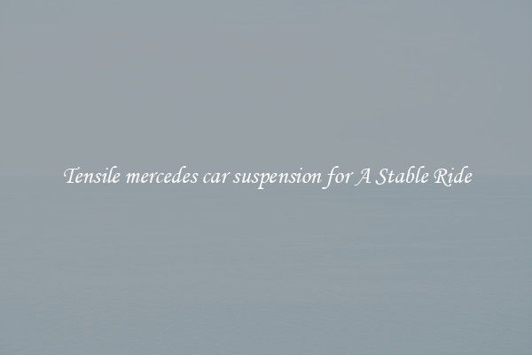 Tensile mercedes car suspension for A Stable Ride