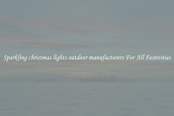 Sparkling christmas lights outdoor manufacturers For All Festivities