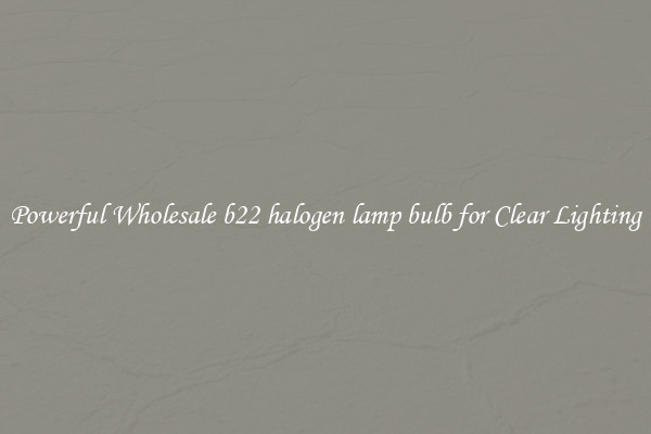 Powerful Wholesale b22 halogen lamp bulb for Clear Lighting