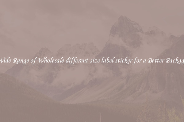 A Wide Range of Wholesale different size label sticker for a Better Packaging 