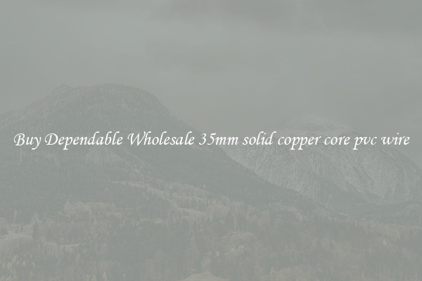 Buy Dependable Wholesale 35mm solid copper core pvc wire