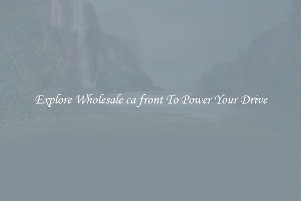Explore Wholesale ca front To Power Your Drive