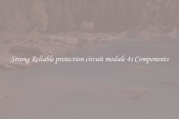 Strong Reliable protection circuit module 4s Components