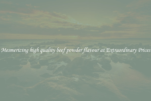 Mesmerizing high quality beef powder flavour at Extraordinary Prices