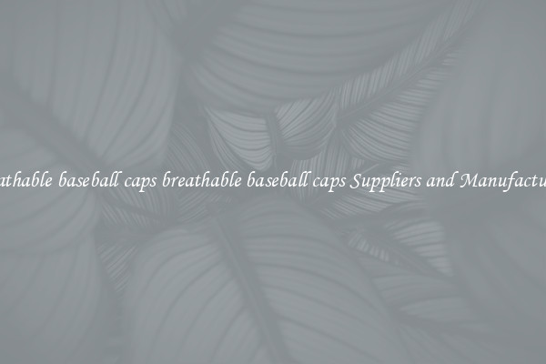 breathable baseball caps breathable baseball caps Suppliers and Manufacturers